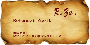 Rohonczi Zsolt névjegykártya